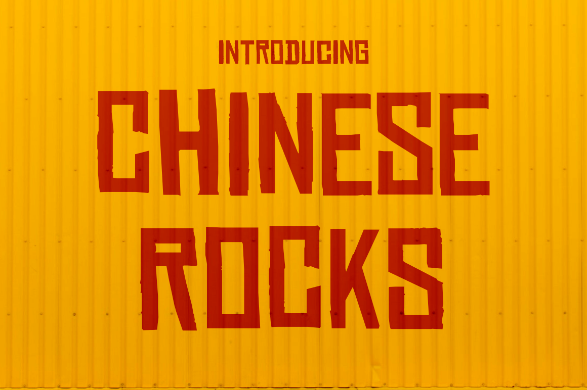 Chinese Rocks: A Versatile Blocky Font for Creative and Practical Use