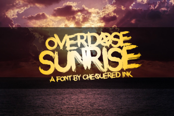 Overdose Sunrise: A Bold Display Font for Creative Expression